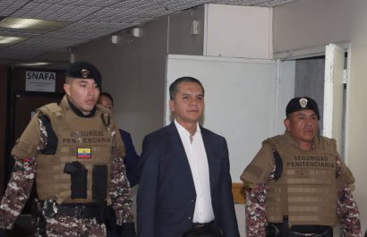 Audiencia de resolución de sentencia en el Caso Pantalla, involucrado el Ex Presidente de la Judicatura Wilman Terán, en la Corte Nacional. Fotos: API / Rolando Enríquez