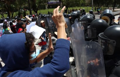 Los quince comuneros fueron detenidos el 22 de septiembre en Otavalo durante las movilizaciones. FOTO: API.