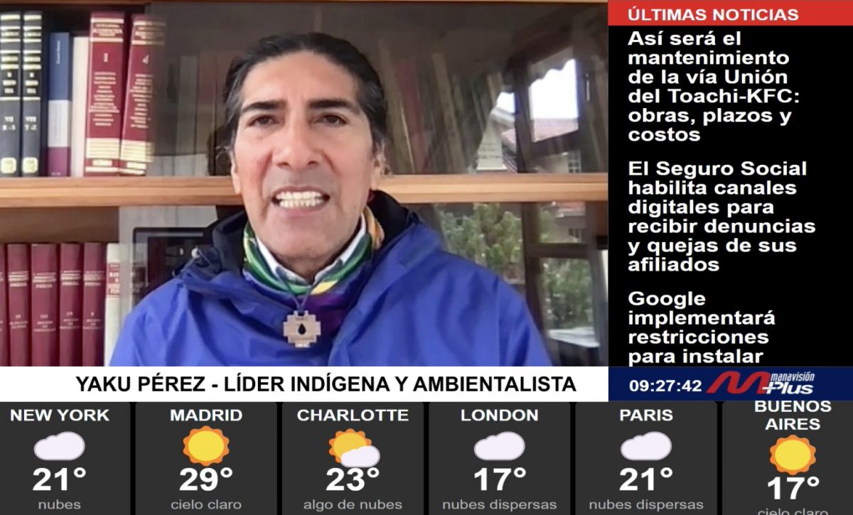 "Ver para creer": Yaku Pérez duda de Noboa y convoca marcha en Quimsacocha