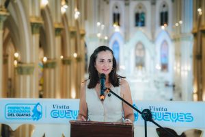 La prefecta del Guayas Marcela Aguiñaga.