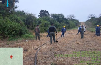 Militares descubrieron perforaciones en el poliducto desde donde robaban combustible.