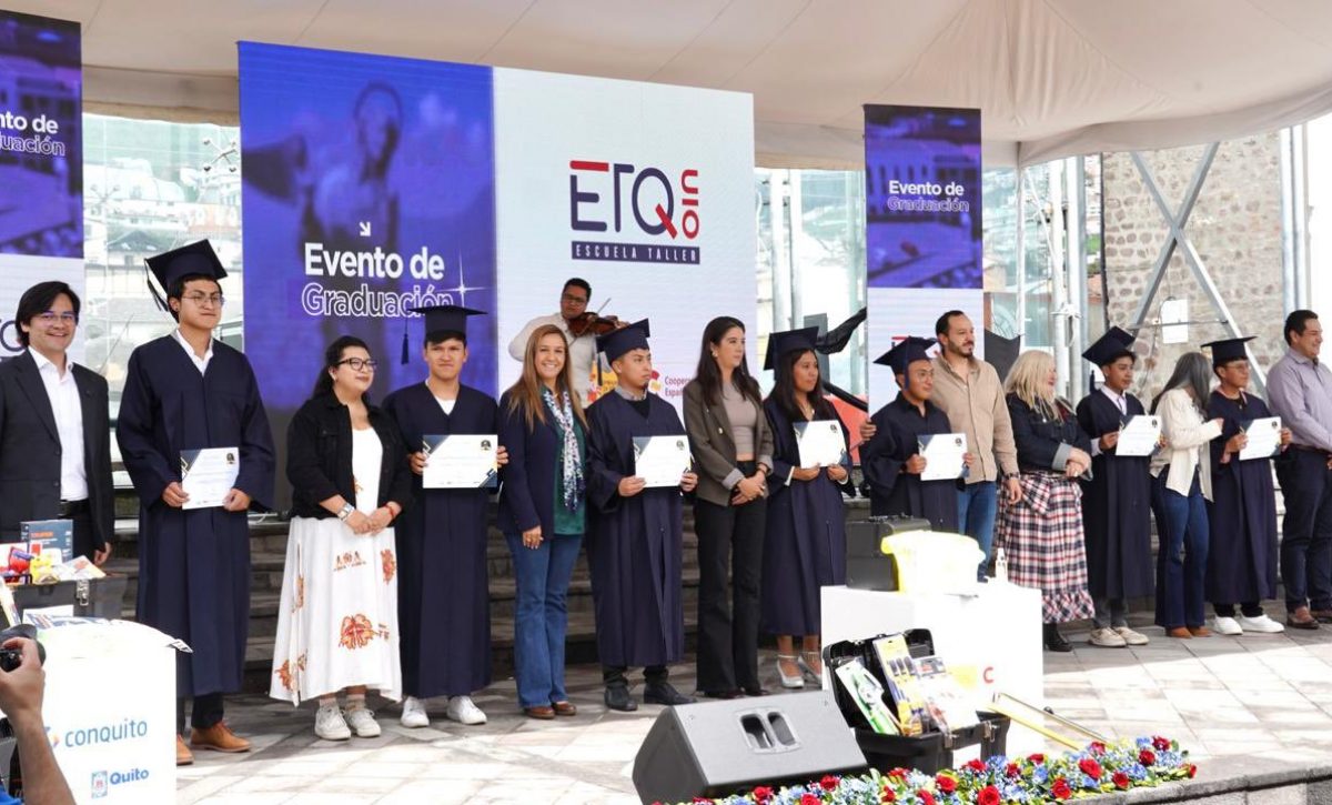 73 jóvenes culminan formación en la Escuela Taller Quito y fortalecen la reactivación económica