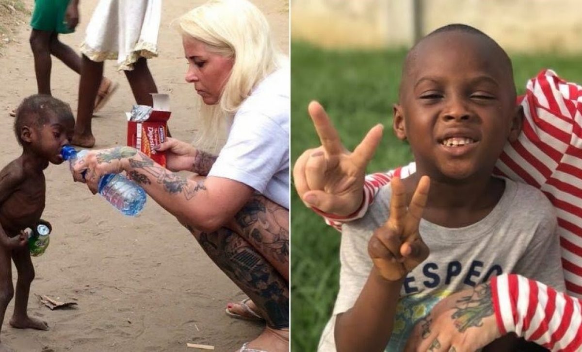 Anja Ringgren Lovén rescató a un niño desnutrido y abandonado en Abuya, Nigeria, acusado de brujería por su familia. Sobrevivió con múltiples transfusiones y tratamiento médico.