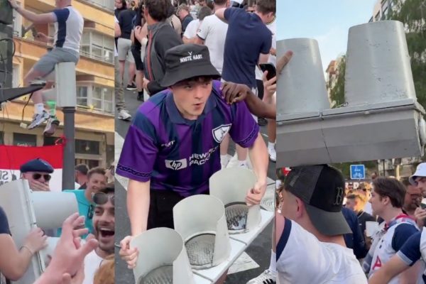 Aficionados de Tottenham y Manchester United protagonizan altercados en San Sebastián antes de la final de Europa League