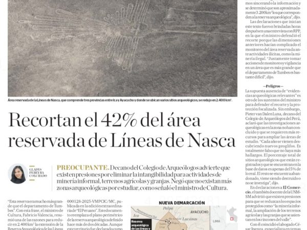 ¡Alerta en Nazca! Minería ilegal amenaza las Líneas, área protegida reducida
