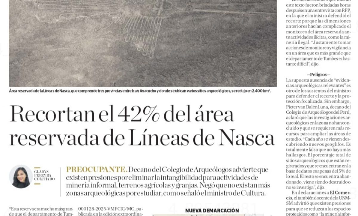 ¡Alerta en Nazca! Minería ilegal amenaza las Líneas, área protegida reducida