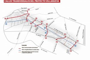 El proyecto Villanueva contempla en total ocho calles transversales.