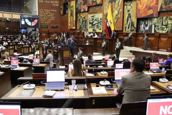 Asamblea Nacional Asambleístas de RC y Reto presentan acción de protección contra Niels Olsen y proponen llevar megáfonos. (Asamblea Nacional).
