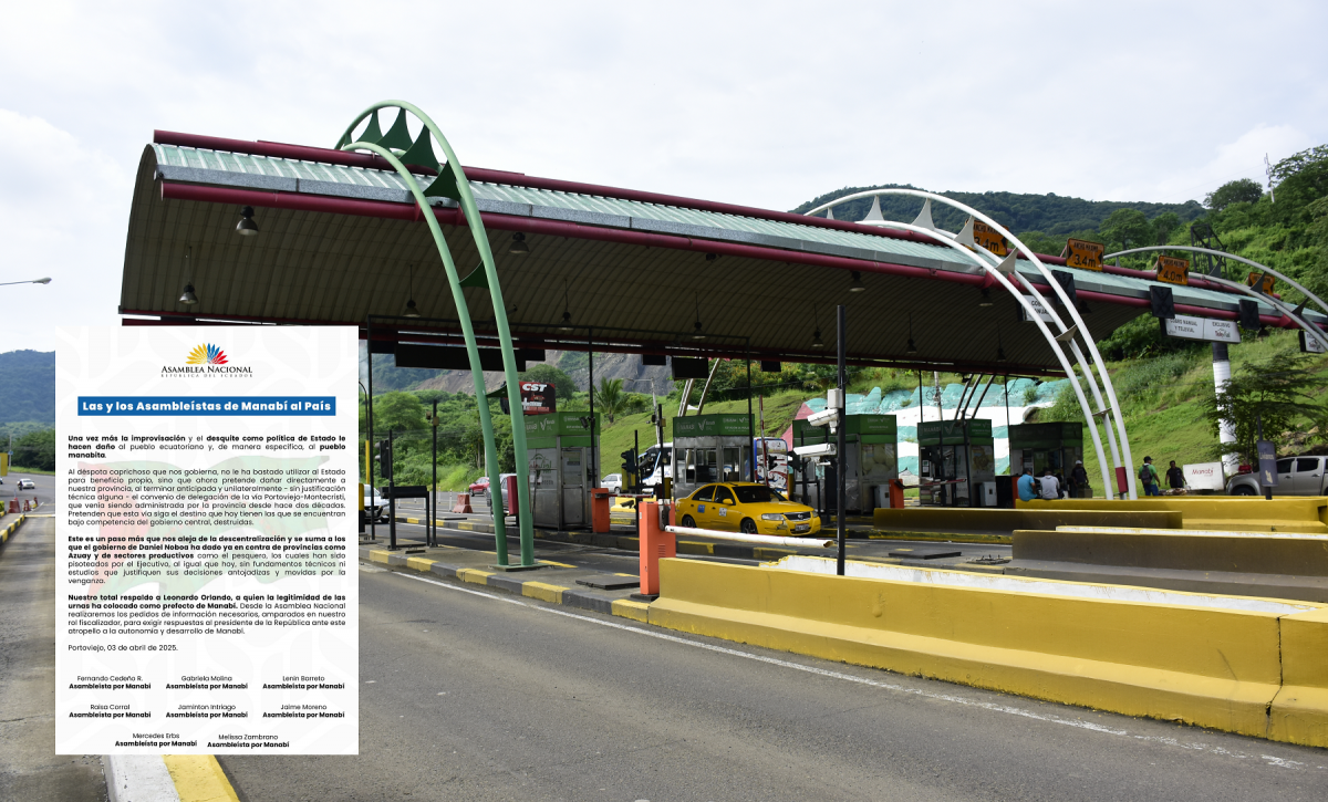 Asambleístas manabitas expresan apoyo a Leonardo Orlando en pugna por concesión de la vía Portoviejo-Montecristi