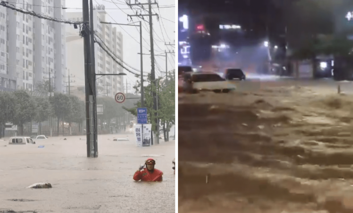 Ascienden a cuatro los muertos y a más de 5.000 los evacuados por las lluvias en Corea del Sur