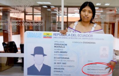Así queda la cédula de identidad con los nuevos datos que incluyó el Registro Civil, ahora contempla a autodentificación de pueblos y nacionalidades. Registro Civil.