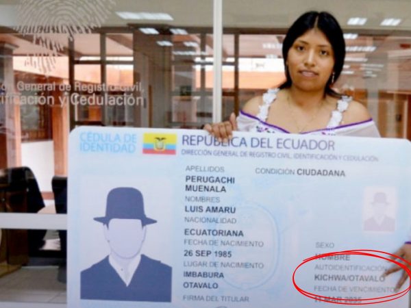 Así queda la cédula de identidad con los nuevos datos que incluyó el Registro Civil, ahora contempla a autodentificación de pueblos y nacionalidades. Registro Civil.