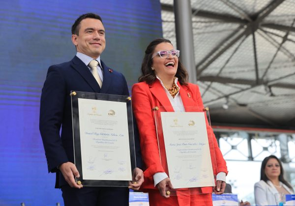 Así será la posesión de Daniel Noboa y María José Pinto en Ecuador.