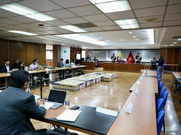 Audiencia preparatoria de juicio en el caso Reconstrucción de Manabí.