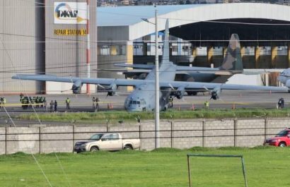 Avión de la FAE entregado por Estados Unidos se accidento en el aeropuerto de Cotopaxi