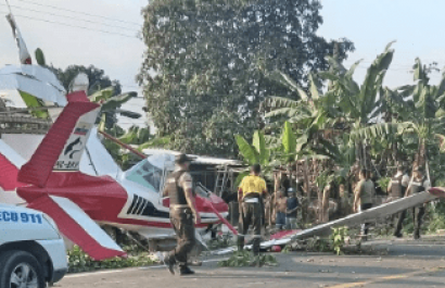 Avioneta se estrelló en zona rural del cantón Milagro