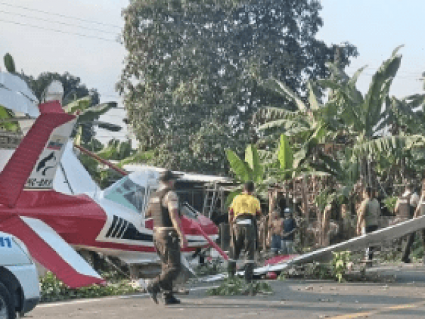 Avioneta se estrelló en zona rural del cantón Milagro