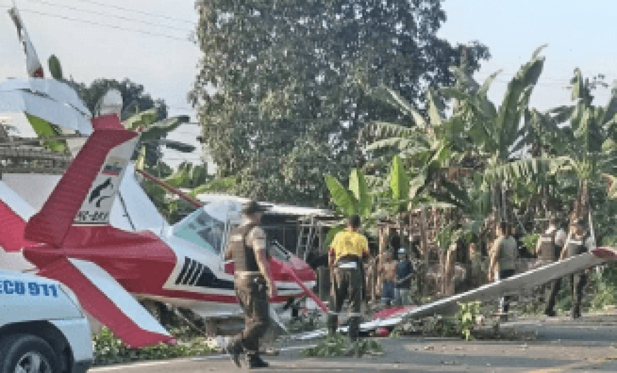 Avioneta se estrelló en zona rural del cantón Milagro