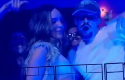 Belinda y Bad Bunny durante concierto en Puerto Rico