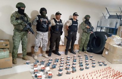Bloque de seguridad incauta munición de largo alcance en bodega de encomiendas