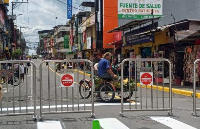 Calle Ambato sin comerciantes ambulantes por segundo día consecutivo