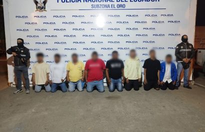 Capturan a ocho personas por robo de maquinaria en El Guabo