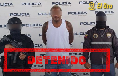 Capturan en Machala a alias Jhon Jairo, responsable de atentados con explosivos y segundo al mando de Los Choneros
