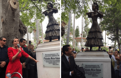 Cientos de personas se convocan para derribar la estatua de Florinda Meza en su pueblo natal