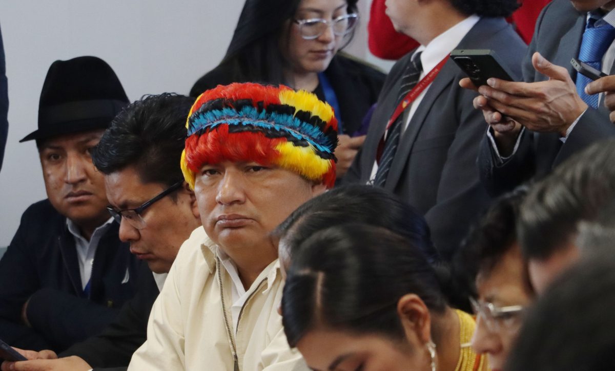 Conaie exige juicio político contra ministros de Defensa e Interior por represión en paro nacional.