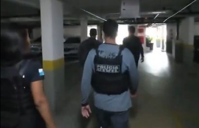 Una captura del video que difundió la Policía  Civil, sobre el operativo.