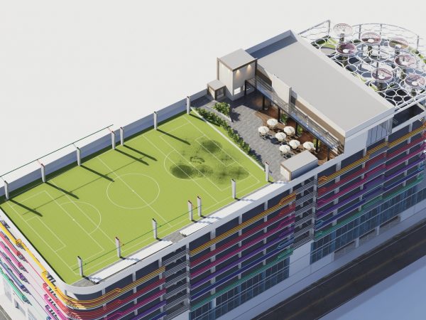 Construcción de edificio de parqueaderos genera debate en Santo Domingo por su ubicación