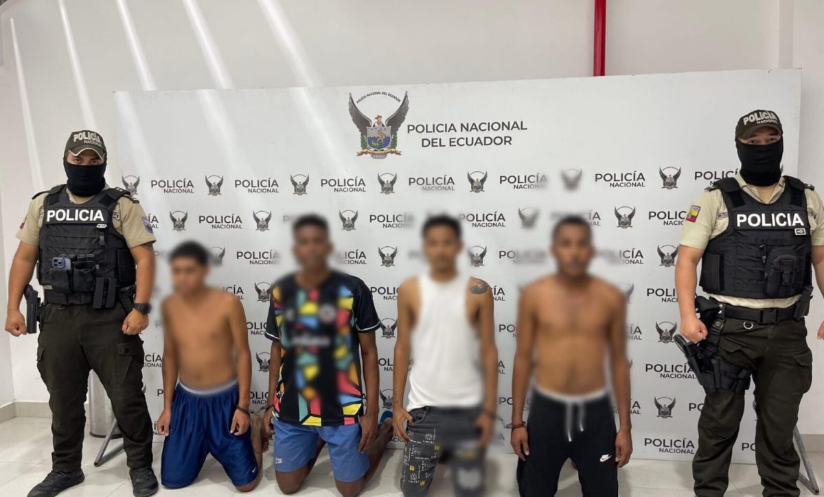 Cuatro presuntos extorsionadores de los Tiguerones fueron detenidos en Esmeraldas