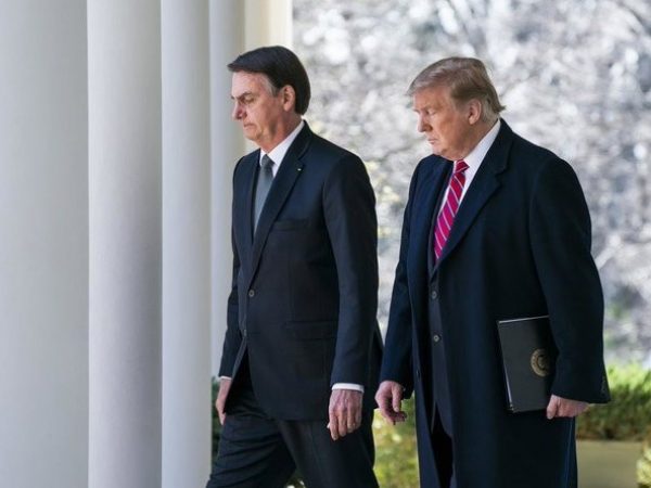 Foto/Europa Press. Imagen de archivo del presidente de EEUU, Donald Trump, recibiendo al entonces presidente de Brasil, Jair Bolsonaro.