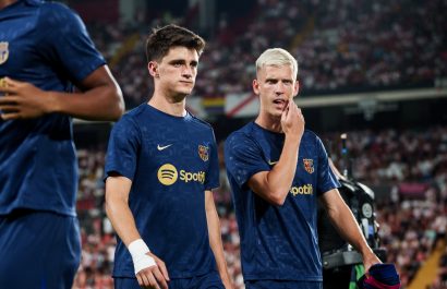 Dani Olmo y Pau Víctor del FC Barcelona