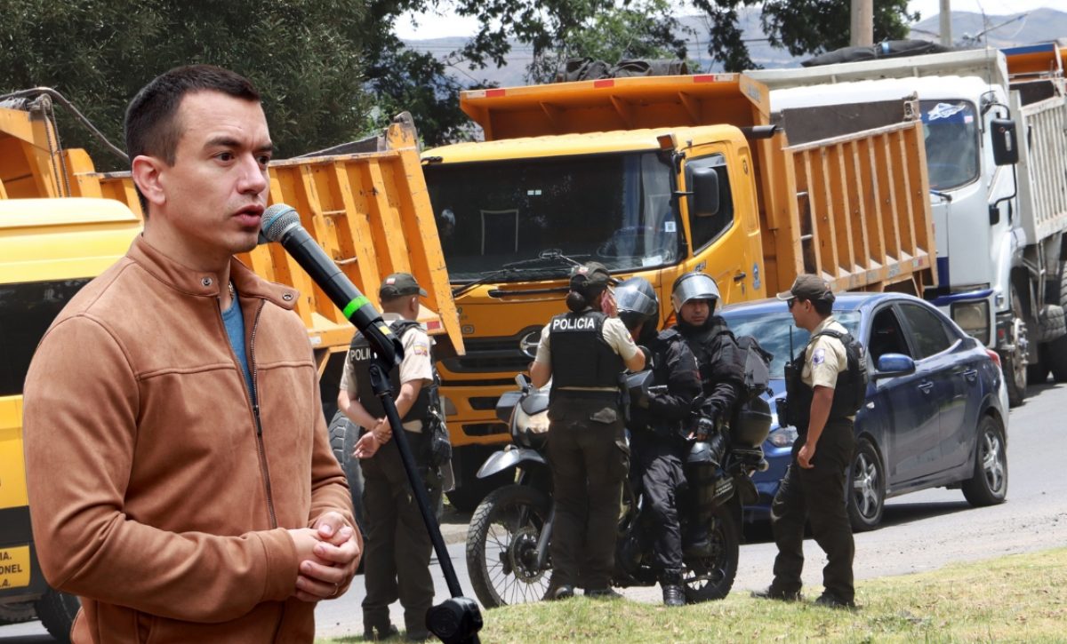 Daniel Noboa declara estado de excepción en siete provincias de Ecuador tras manifestaciones en rechazo de la eliminación del subsidio al diésel. (API-Presidencia)