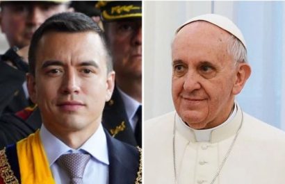Daniel Noboa, presidente de Ecuador, viaja al Vaticano para funeral del Papa Francisco