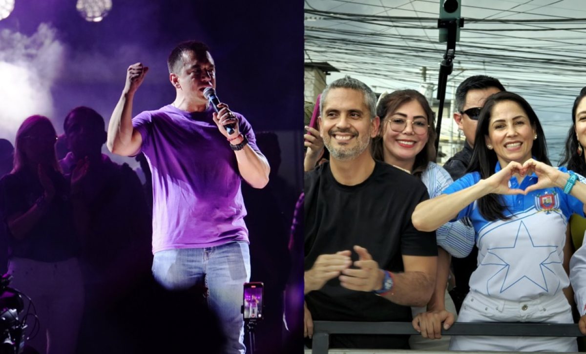 Daniel Noboa y Luisa González cerraron su campaña en Guayaquil