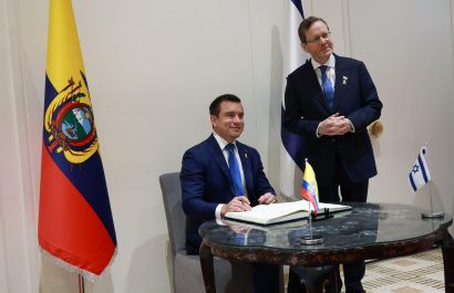 Daniel Noboa y presidente de Israel, Isaac Herzog, sellan alianza estratégica para combatir el terrorismo y crimen organizado
