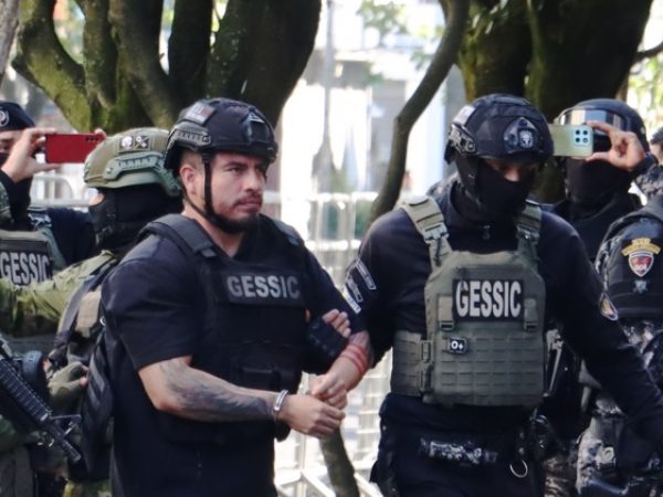 Daniel Salcedo en una de sus comparecencias ante la justicia ecuatoriana. FOTO: API