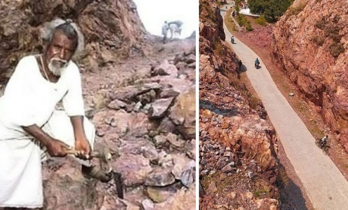 Dashrath Manjhi, conocido como el ‘Hombre de la Montaña’, dedicó 22 años a tallar un camino de 110 metros a través de una montaña