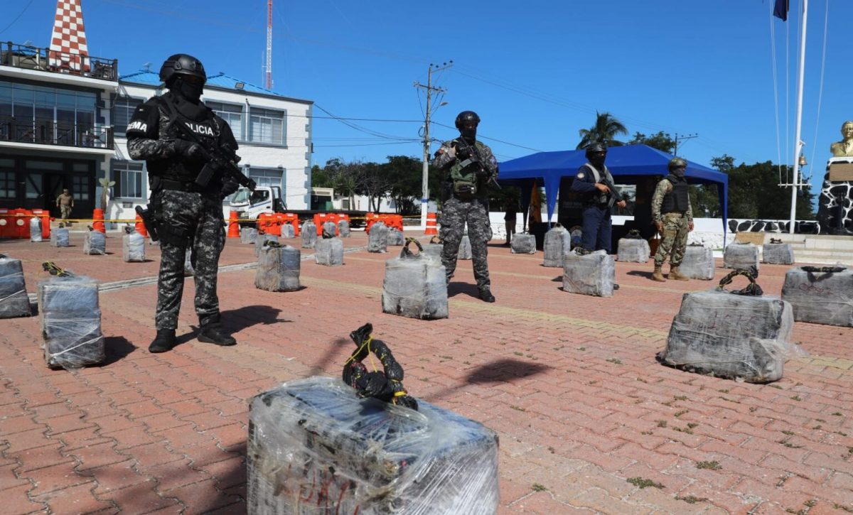 Se estima que el 25 por ciento de la droga se incauta en Ecuador. El 75 por ciento sale sin problemas.