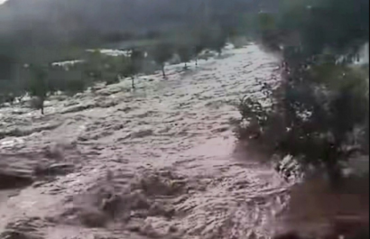 Desbordamiento del río Chota inunda cultivos en Pimampiro