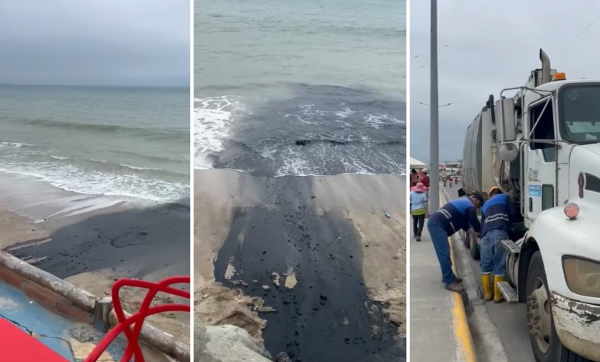 Descarga de agua supuestamente contaminada en el mar de Crucita desata polémica; esta es la explicación de Portoaguas