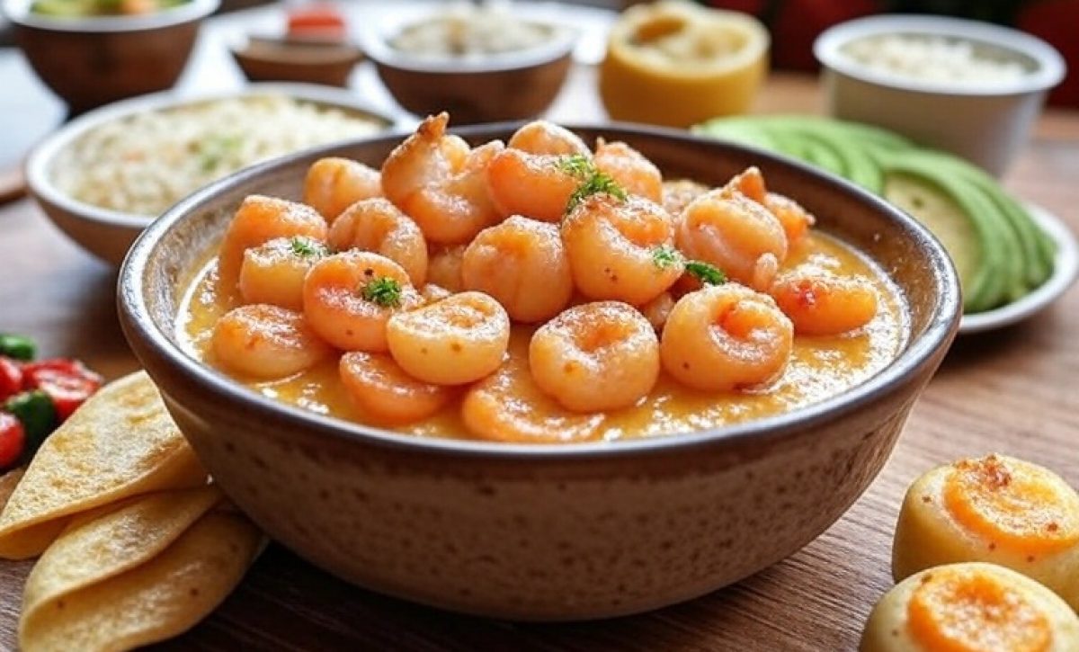 El encocado de camarón es un plato emblema de Esmeraldas.
