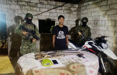 Detenido con arma y municiones en operativo militar en Quinindé, Esmeraldas