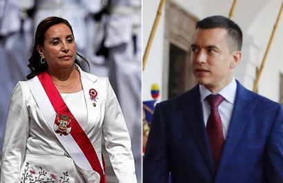 Dina Boluarte, mandataria de Perú, asistirá a la posesión del presidente Daniel Noboa en Ecuador.