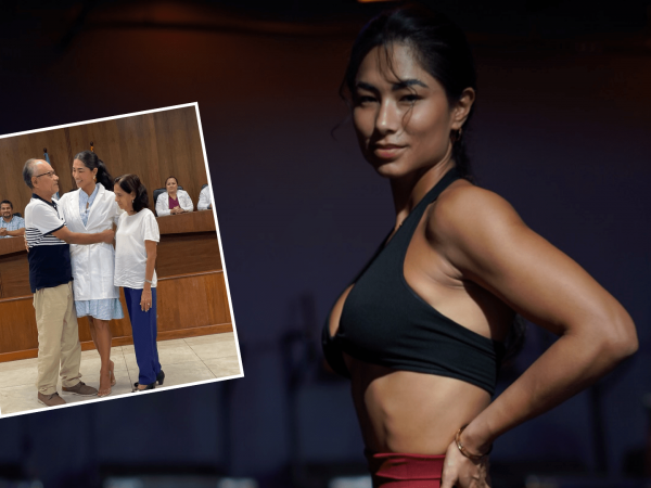 Dina Muñoz se gradúa como nutricionista La vida no se acaba a los 22