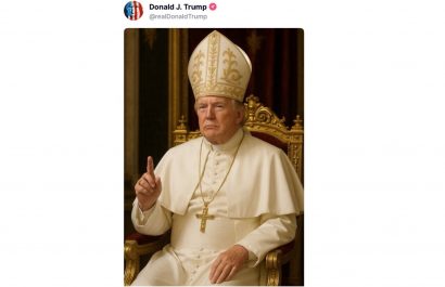 Donald Trump publica una imagen disfrazado de papa tras bromear con asumir el cargo