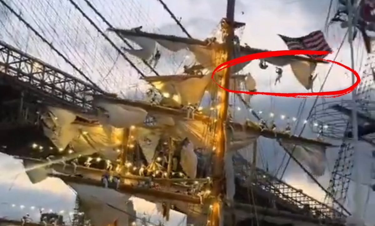 Dos tripulantes fallecen tras colisión del Buque Cuauhtémoc contra el puente de Brooklyn