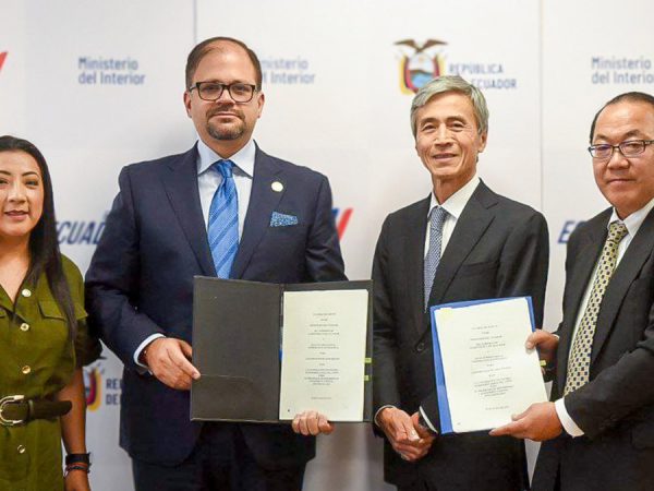 Ecuador recibe donación por parte del Gobierno de Japón para la adquisición de patrulleros que se distribuirán en el país. (Ministerio del Interior).
